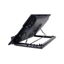 Abanico para Laptop Argom - Abanico para portátiles hasta 17", 5x niveles de altura ajustable, 1400 RPM, color negro.