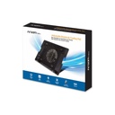 Abanico para Laptop Argom - Abanico para portátiles hasta 17", 5x niveles de altura ajustable, 1400 RPM, color negro.