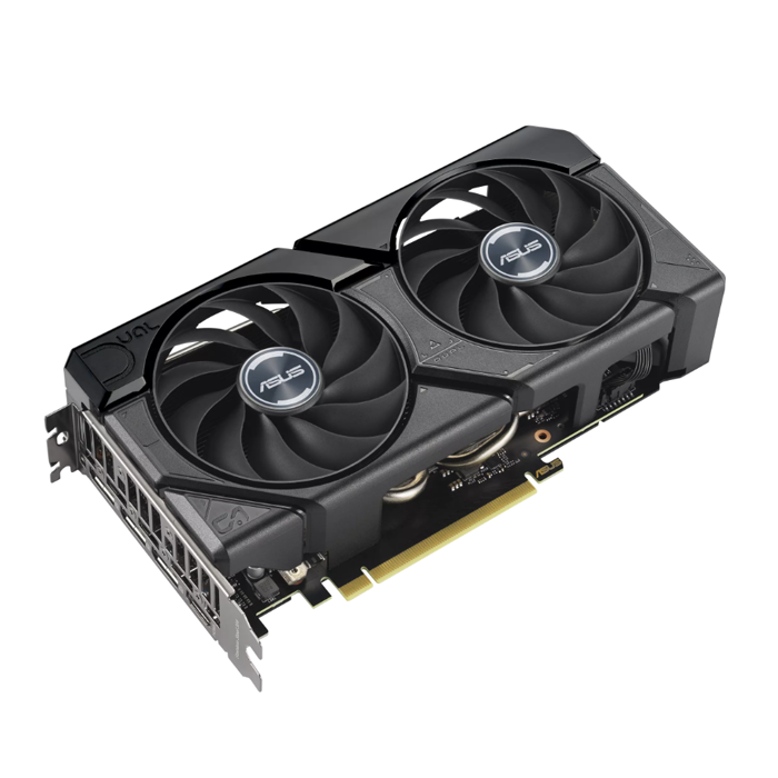 Tarjeta de video Asus DUAL-RTX4060-O8G-EVO - Nvidia GeForce RTX 4060, capacidad de 8GB GDDR6, 128-bit, PCI-E 4.0, 3x displayPort, 1x HDMI, 2x abanicos