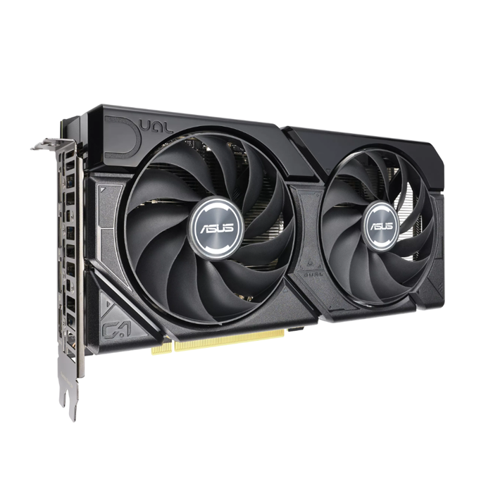 Tarjeta de video Asus DUAL-RTX4060-O8G-EVO - Nvidia GeForce RTX 4060, capacidad de 8GB GDDR6, 128-bit, PCI-E 4.0, 3x displayPort, 1x HDMI, 2x abanicos