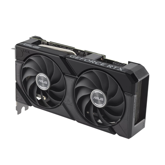Tarjeta de video Asus DUAL-RTX4060-O8G-EVO - Nvidia GeForce RTX 4060, capacidad de 8GB GDDR6, 128-bit, PCI-E 4.0, 3x displayPort, 1x HDMI, 2x abanicos