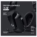 Auricular Logitech G733 LightSpeed RGB Wireless - Audífono con micrófono para gamer, inalámbrico, dts, compatible con PC/MAC/PS4, color negro.