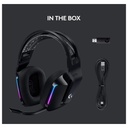 Auricular Logitech G733 LightSpeed RGB Wireless - Audífono con micrófono para gamer, inalámbrico, dts, compatible con PC/MAC/PS4, color negro.