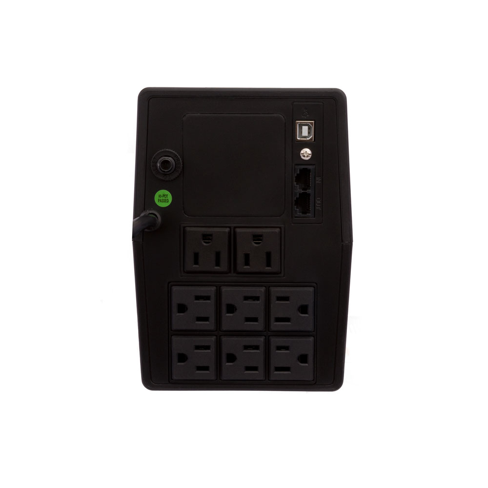 Batería De Respaldo Smartbitt SBNB1200DR, Regulador Automatico de Voltaje Capacidad 1200VA / 600W, Cuenta con un total de seis (8) tomas NEMA 5-15. SBNB1200DR