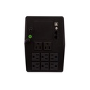 Batería De Respaldo Smartbitt SBNB1200DR, Regulador Automatico de Voltaje Capacidad 1200VA / 600W, Cuenta con un total de seis (8) tomas NEMA 5-15. SBNB1200DR
