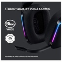 Auricular Logitech G733 LightSpeed RGB Wireless - Audífono con micrófono para gamer, inalámbrico, dts, compatible con PC/MAC/PS4, color negro.
