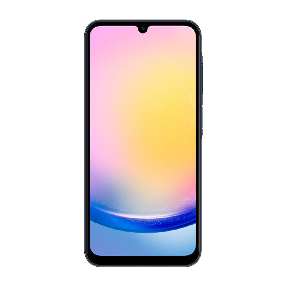 Celular Samsung A25 5G - De 6.5" 1080 x 2340 (FHD+), Cámara frontal 13MP, Cámara 50MP + 8MP + 2MP, Almacenamiento 128GB, 6GB Ram, MicroSD hasta 1TB, Android 14, 5000mAh, Color: Negro Azulado. SM-A256