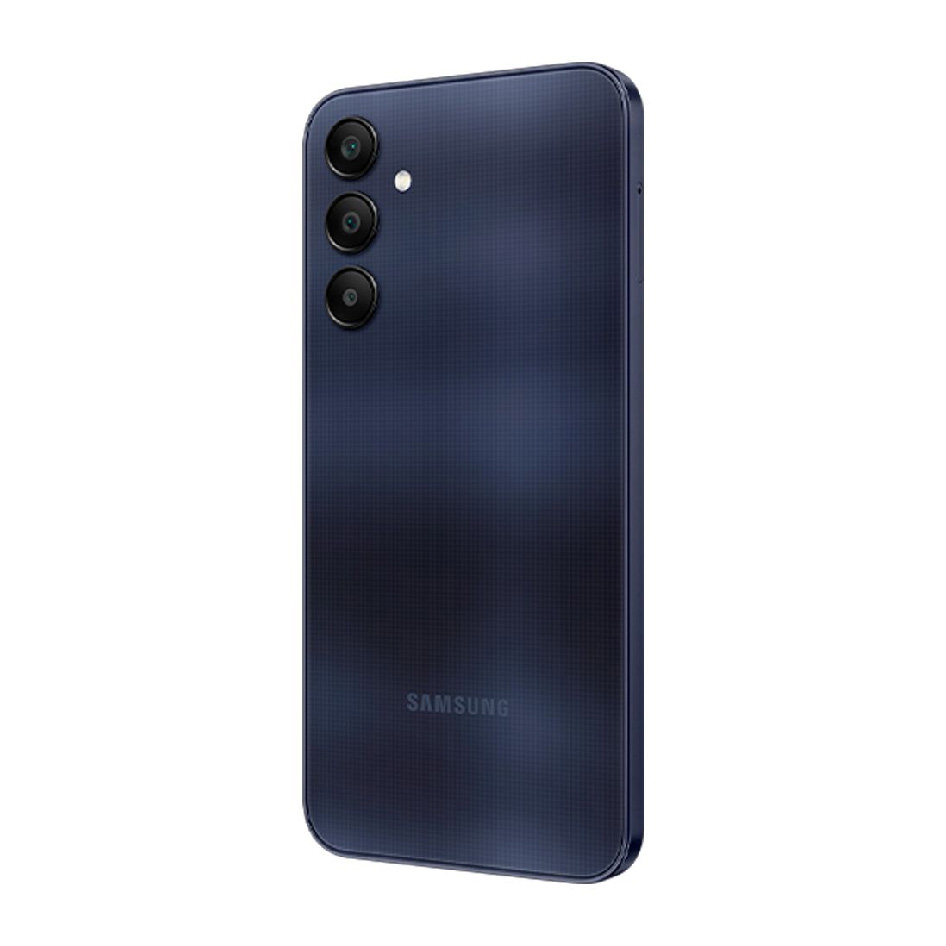 Celular Samsung A25 5G - De 6.5" 1080 x 2340 (FHD+), Cámara frontal 13MP, Cámara 50MP + 8MP + 2MP, Almacenamiento 128GB, 6GB Ram, MicroSD hasta 1TB, Android 14, 5000mAh, Color: Negro Azulado. SM-A256