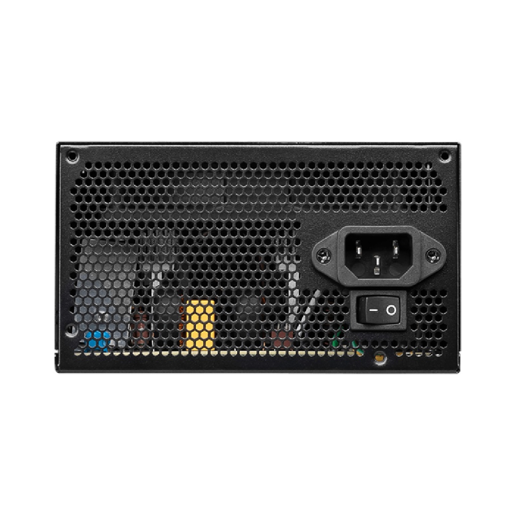 Fuente de poder MSI MAG A600DN - Potencia de 600W, 24 pines ATX, 2x conector 6+2 PCI-E y 5x SATA, abanico 120mm, 80 plus standart.