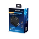 Argom ARG-AC-0298BK Adaptador de Viaje Universal Argom ARG-AC-0298BK, Puerto USB QC3.0 de 18 W, Puerto PD tipo C 20W, Negro ARG-AC-0298BK