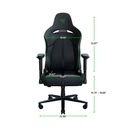 Silla para Gamers Razer Enki X - Reposabrazo Ajustable 2D, Arcos Lumbares Integrados, Cuero Sintetico Duradero Y De Doble Textura, Reclinación ajustable de 152º, Color: Negro. RZ38-03880700-R3U1
