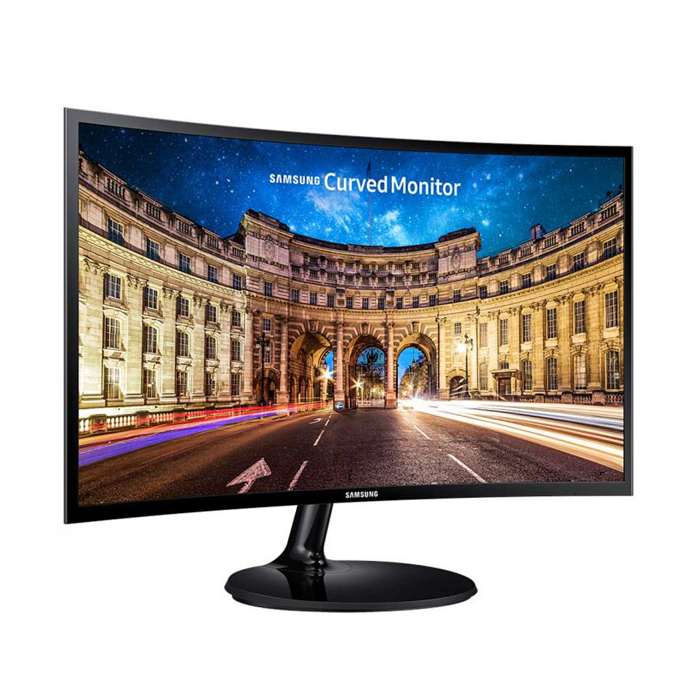 Monitor Curvo Samsung LC27F390FHNXGO - Pantalla 27" LED FHD, resolución 1920 x 1080, mega contraste, 250cd/m2, 4ms, HDMI, D-Sub (vga), color negro.