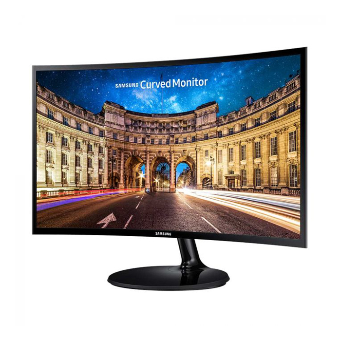 Monitor Curvo Samsung LC27F390FHNXGO - Pantalla 27" LED FHD, resolución 1920 x 1080, mega contraste, 250cd/m2, 4ms, HDMI, D-Sub (vga), color negro.