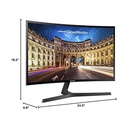 Monitor Curvo Samsung LC27F390FHNXGO - Pantalla 27" LED FHD, resolución 1920 x 1080, mega contraste, 250cd/m2, 4ms, HDMI, D-Sub (vga), color negro.