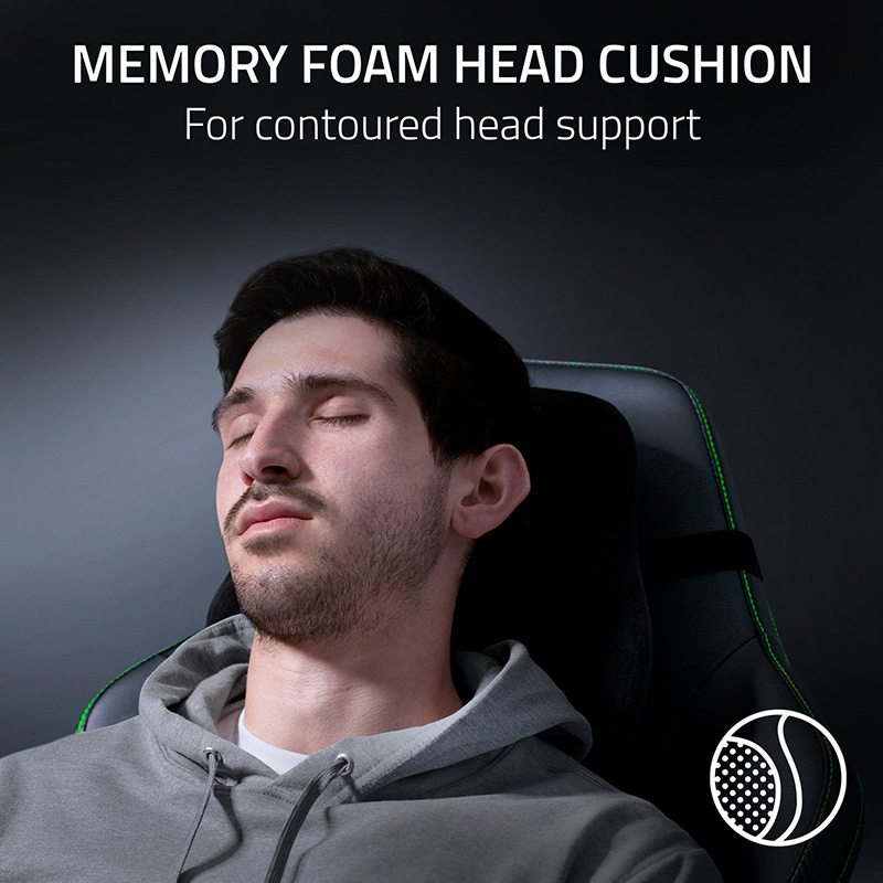 Silla para Gamers Razer Iskur V2 - Reposabrazo Ajustable 4D, Reposacabeza, Arcos Lumbares Integrados, Reclinación ajustable de 152º, Color: Negro/Verde. RZ38-04900100-R3U1