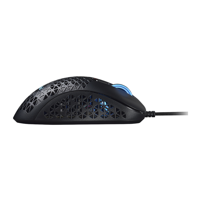 Mouse ADATA XPG SLINGSHOT - Ratón alámbrico, iluminación rgb, 6 botones, sensor PMW 3360, 12K dpi, usb tipo-A, color negro. SLINGSHOT-BKCWW
