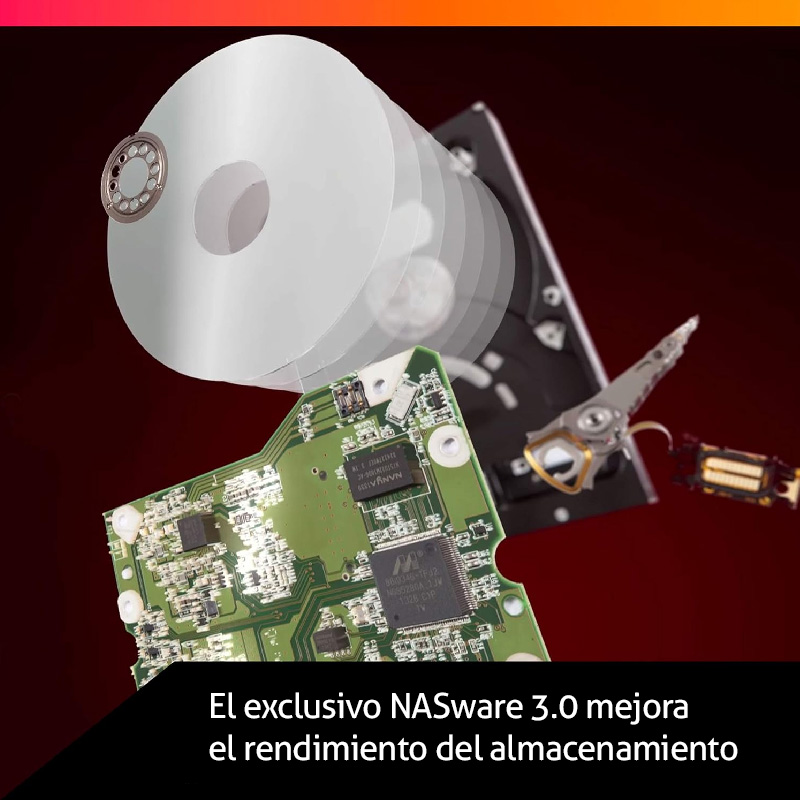 Disco Duro 3.5" Western Digital Red Plus Nas Hard Drive - Capacidad de 4TB, 128MB cache, 5400 rpm, SATA III (6Gb/s), ideal para almacenamiento Nas. WD40EFPX