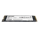 Unidad de Estado Sólido (SSD) Patriot P300 - PCIe NVMe 512GB - 1700MB/s de Lectura, 1100MB/s de Escritura, PCIe Gen3x4, M.2 (2280) P300P512GM28
