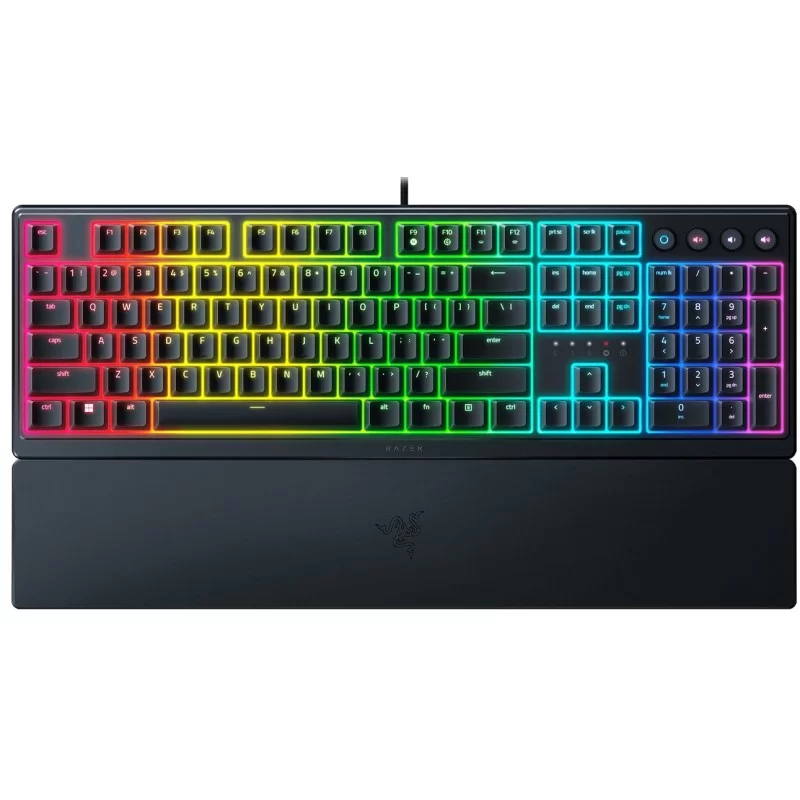 Teclado Razer Ornata V3 X - Teclado para Gamer, ergonómico, silencioso, teclas de perfil bajo, Razer Chroma RGB, USB Negro. RZ03-04471100-R311