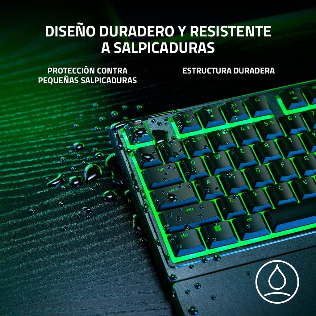Teclado Razer Ornata V3 X - Teclado para Gamer, ergonómico, silencioso, teclas de perfil bajo, Razer Chroma RGB, USB Negro. RZ03-04471100-R311