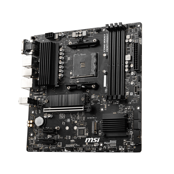 Tarjeta Madre AMD MSI B550M PRO-VDH - AM4, AMD B550, Micro-ATX, 4x DDR4 hasta 128GB, PCIe 4.0 x16, HDMI, VGA, DisplayPort, USB 3.2, M.2, SATA 6Gb/s, 1Gbit Red.