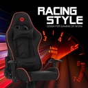 Silla para Gamers Argom ARG-CH-9010 ERGO FX1 - Reposacabezas Ajustable, Almohadillas Lumbares, reposabrazos, Negro. ARG-CH-9010BK