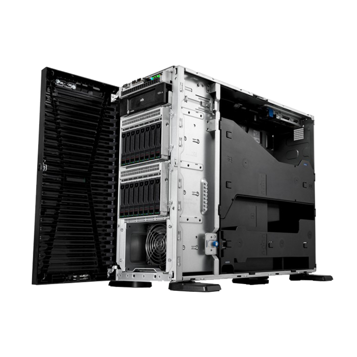 Servidor HP ProLiant ML110 Gen11 - Intel Xeon 3408U a 1,8GHz 8 Núcleos, memoria 16GB RDIMM DDR5, disco duro 4TB HDD, 500W, 3 años de garantía NBD P55534-001
