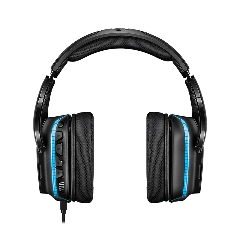 Auricular Logitech G635 - Audífono con micrófono para gamer, compatible con PC/PS4/Xbox One/Nintendo Switch/Smartphone, rgb, sonido envolvente 7.1, teclas G, conector 3.5mm, color negro. 981-000748