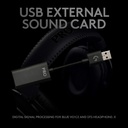 Auricular Logitech Pro X Gaming Headset - Audífono con micrófono para gamer, Pro-G, compatible con PC/PS4/Xbox One, conector usb, color negro. 981-000817