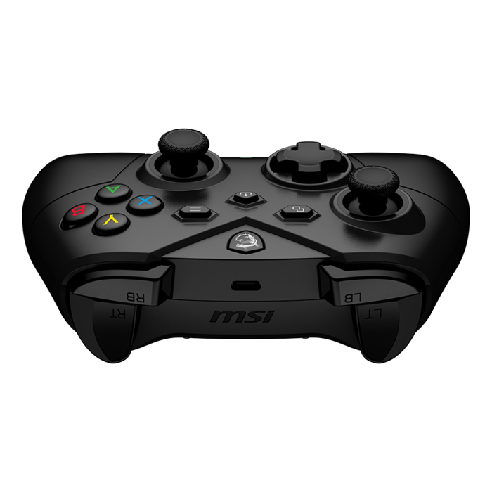 Joystick MSI Force FORCE GC300 W  - Control de juego 2.4 GHz inalámbrico, Bluetooth,  motores de vibración dual, Interfaz USB-C 2.0, compatible con Windows 10, android, batería de litio, color negro. FORCE GC300 W 