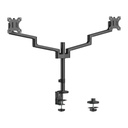 Soporte Doble MSI PRO MT81D - Para monitor LCD/LED, VESA 75x75/100x1 soporta 17" hasta 32", hasta 8 kg/17.6 lb por brazo, color negro. PRO MT81D