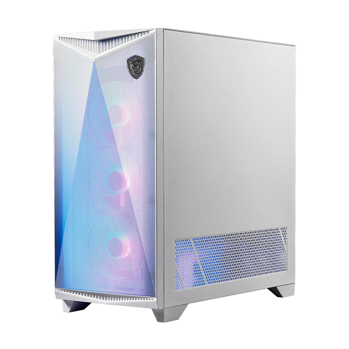 Caja E-ATX MSI MPG GUNGNIR 300R AIRFLOW WHITE - 2x USB 3.2, 1 x USB 3.2, 1 x Mic-entrada / Audio-salida, 3x abanicos de 120mm, Color Blanco. MPG GUNGNIR 300R AIRFLOW WHITE