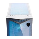 Caja E-ATX MSI MPG GUNGNIR 300R AIRFLOW WHITE - 2x USB 3.2, 1 x USB 3.2, 1 x Mic-entrada / Audio-salida, 3x abanicos de 120mm, Color Blanco. MPG GUNGNIR 300R AIRFLOW WHITE