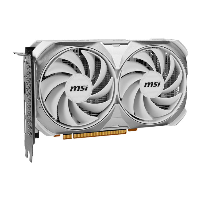 Tarjeta Gráfica MSI Nvidia GeForce RTX 4060 VENTUS 2X WHITE 8G OC - 8GB GDDR6, 128-bit, PCI Express® Gen 4 x 8, DisplayPort x 3 (v1.4a), HDMI™ x 1(2.1a), 2x Abanicos. GeForce RTX 4060 VENTUS 2X WHITE 8G OC