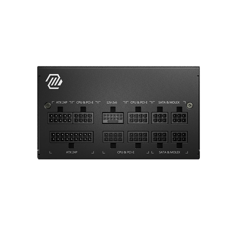 Fuente de poder MSI MAG A750GL PCIE5 - 750W, 24 Pines ATX, 3x Conector 6+2 PCI-E 5.0 y 8x SATA, Abanico 120mm, 80 Plus Gold