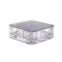 Caja Raspberry Pi Quattro - Compatible con raspberry Pi B+/2B/3B, montaje VESA incluído, color transparente.