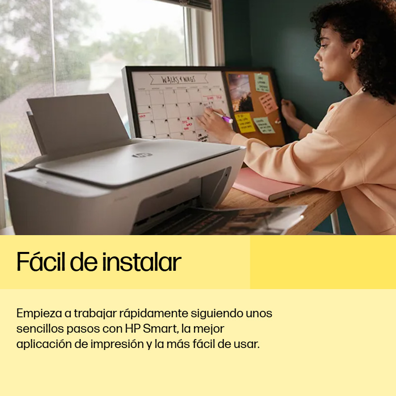 Impresora Multifuncional HP Deskjet Ink Advantage 2875 - Impresora, Escáner, Copiadora, Resolución 1200 dpi, Wi-Fi 588S4A#AKY