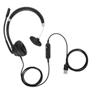 Auricular Targus  AEH101TT - Audífono con micrófono,  conector usb, cancelación de ruido, color negro. AEH101TT