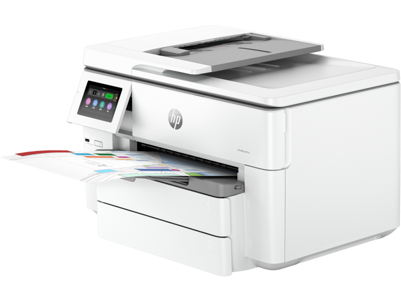 Impresora Todo en Uno HP OfficeJet Pro 9730 - Impresión, copia , escaneado, copiadora de formato ancho hasta 11" x 17", 1 x usb 2.0,  Wi-Fi 802.11 a/b/g/n/ac 1x1 (2,4/5 GHz), Color: Blanco. 537P5C#AKY