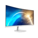 Monitor MSI PRO MP341CQW - 34" Curvo Gaming, 3440 x 1440 (UWQHD), 100Hz, 4ms, 21:9, 3000:1, 2x HDMI™ 2.0 (FHD@120Hz), 1x DisplayPort 1.2a, Color: Blanco. PRO MP341CQW