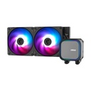 Sistema de Enfriamiento Líquido Para Procesador, MSI MAG CORELIQUID A13 240, Iluminación RGB, Socket LGA 1150/1151/1155/1156/1200/1700/1851, Socket AMD AM4/AM5, Conector 4 Pines, Negro