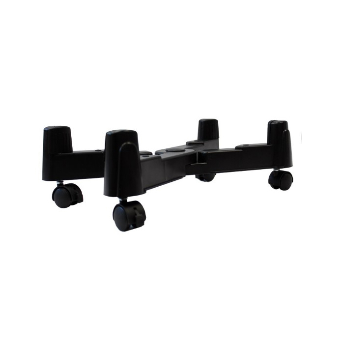 Soporte o Base para Computadoras O.E.M. Material Plástico, Ruedas, ajustable para diferentes computadoras, color Negro. Computer pedestal