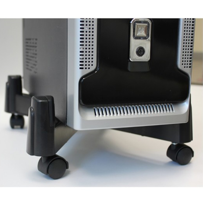 Soporte o Base para Computadoras O.E.M. Material Plástico, Ruedas, ajustable para diferentes computadoras, color Negro. Computer pedestal