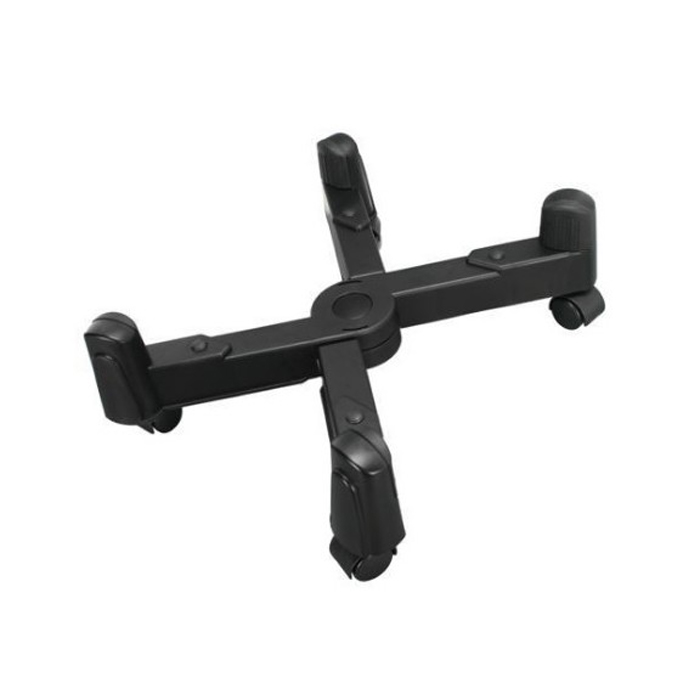 Soporte o Base para Computadoras O.E.M. Material Plástico, Ruedas, ajustable para diferentes computadoras, color Negro. Computer pedestal