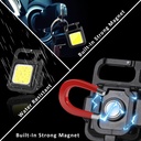 Lampara portátil de llavero - 500 MA - Aluminio y plástico, Color negro, Keychain light 500ma