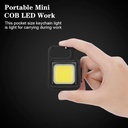 Lampara portátil de llavero - 500 MA - Aluminio y plástico, Color negro, Keychain light 500ma