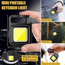 Lampara portátil de llavero - 500 MA - Aluminio y plástico, Color negro, Keychain light 500ma