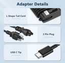 Adaptador de poder para portátil 20V, 3.25A, USB C de 65 W para Dell Latitude 5430 7430 5420 5520 5410 5530 5330 5320 7320 7420 2 en 1 7520, XPS 13 9350 9360 9365 9377 0 938 0, Chromebook 3380 3100 5190