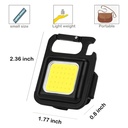 Lampara portátil de llavero - 500 MA - Aluminio y plástico, Color negro, Keychain light 500ma