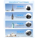 Argom ARG-AC-0298BK Adaptador de Viaje Universal Argom ARG-AC-0298BK, Puerto USB QC3.0 de 18 W, Puerto PD tipo C 20W, Negro ARG-AC-0298BK (copia)